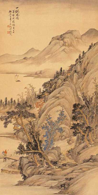 徐曦 山水 镜心